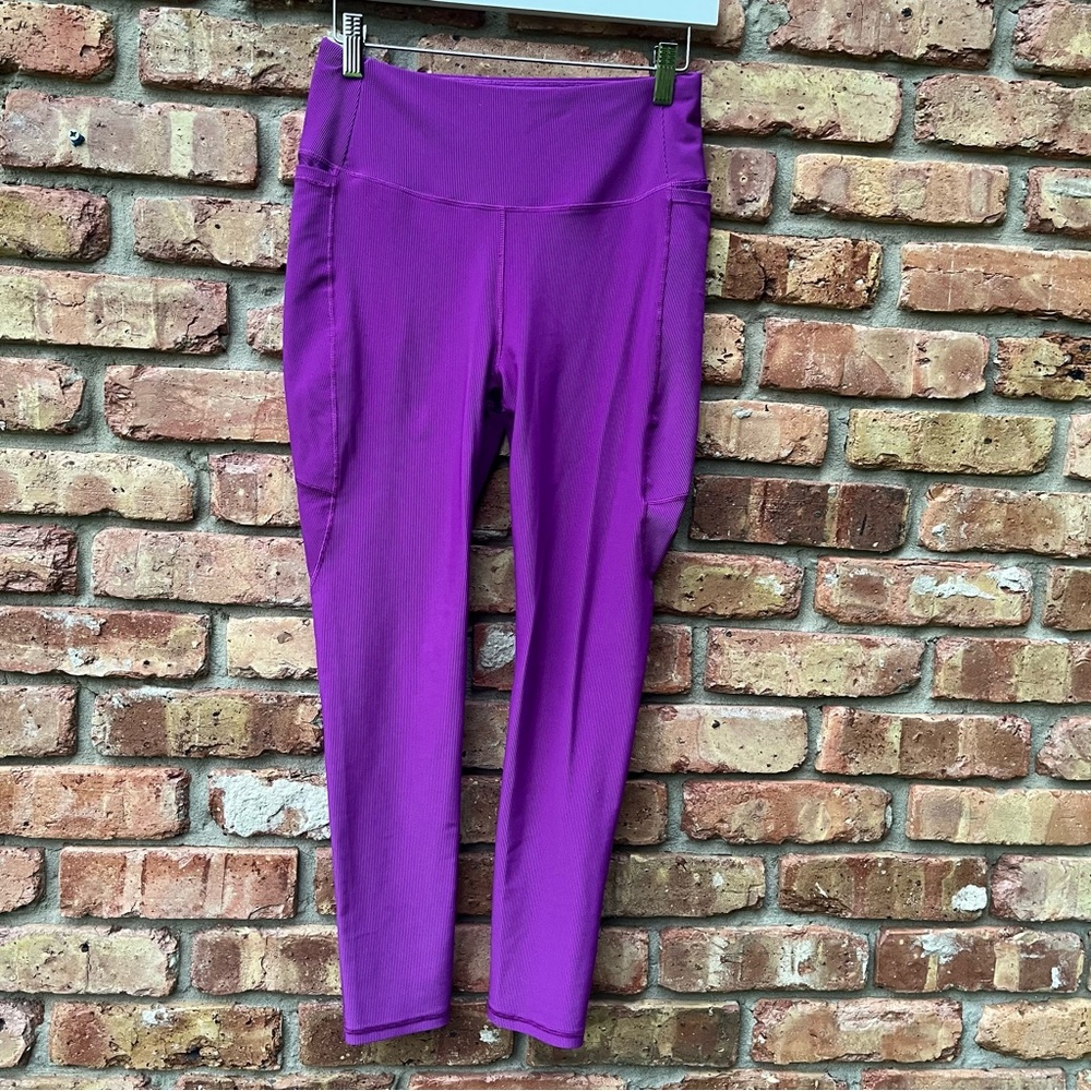 CALIA CARRIE UNDERWOOD MEDIUM PURPLE YOGA PANTS POCKETS